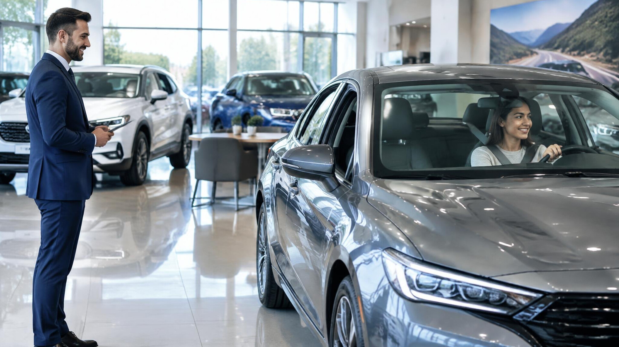 car dealership interior