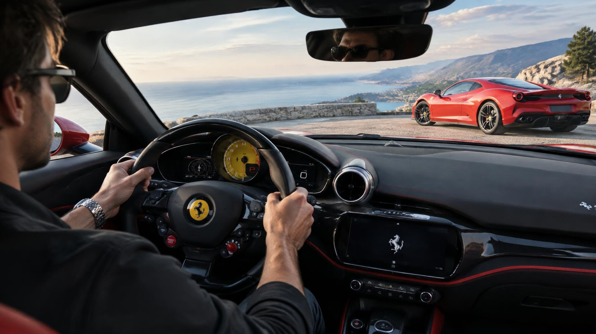 luxury car interior dashboard